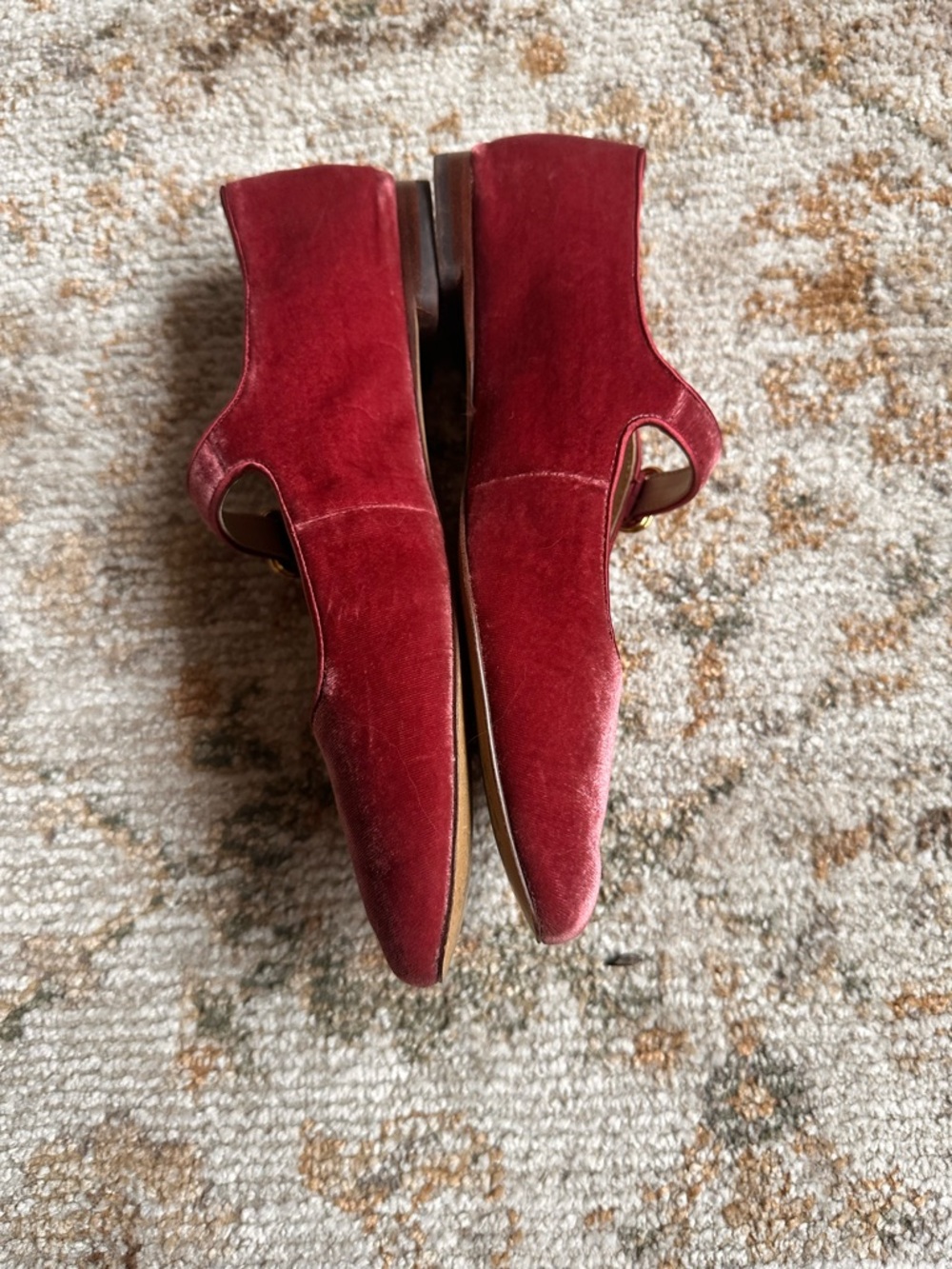 Sam Edelman Raspberry Mary Jane Flats. - Picture 5 of 16